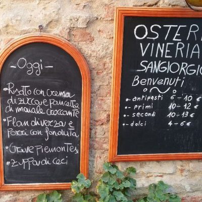 Menù del giorno