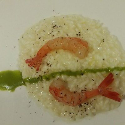 Risotto con gamberi di Oneglia
